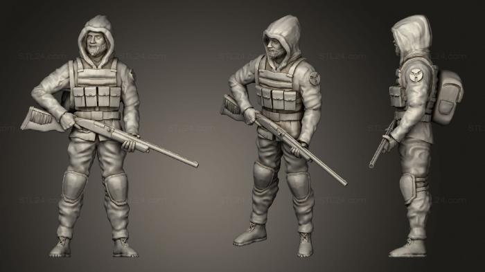 Military figurines (Stalker, STKW_1865) 3D models for cnc